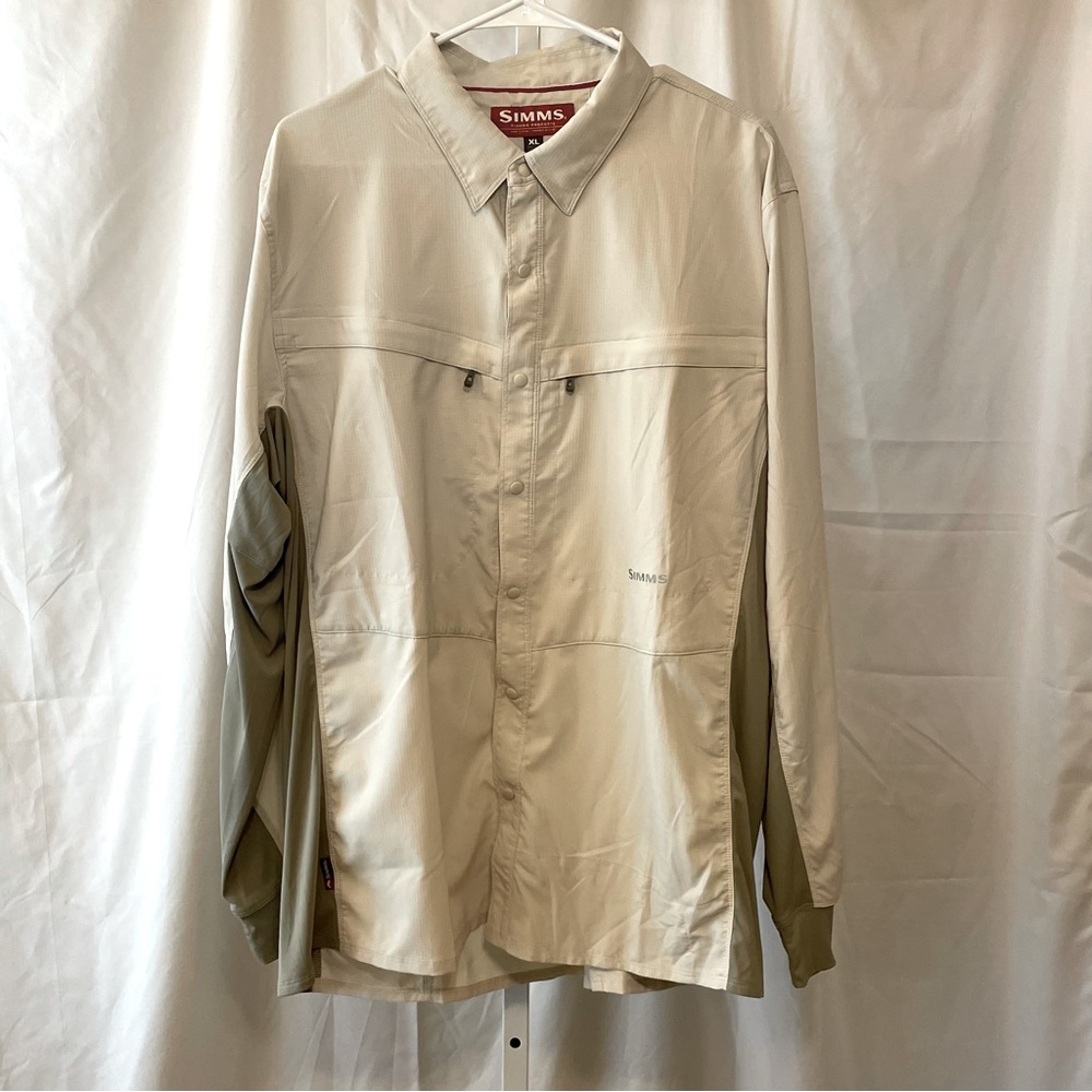 Simms Breathable Vented Button Up Performance Fishing Shirt Men's XL GORPCORE